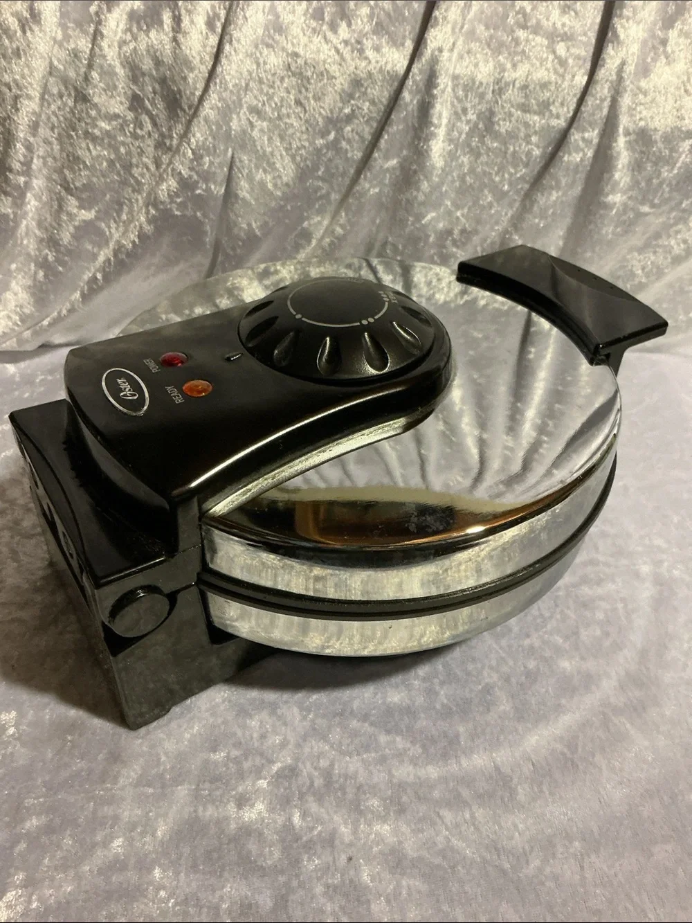Electric Waffle Maker - Silver and Black